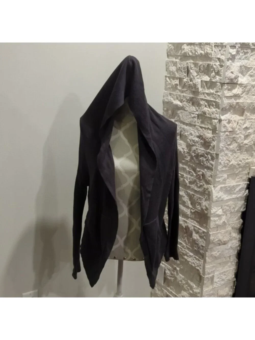 LULULEMON Sundown Open Front Hooded Ribbed Cardigan Sweater Hoodie w/ Pockets